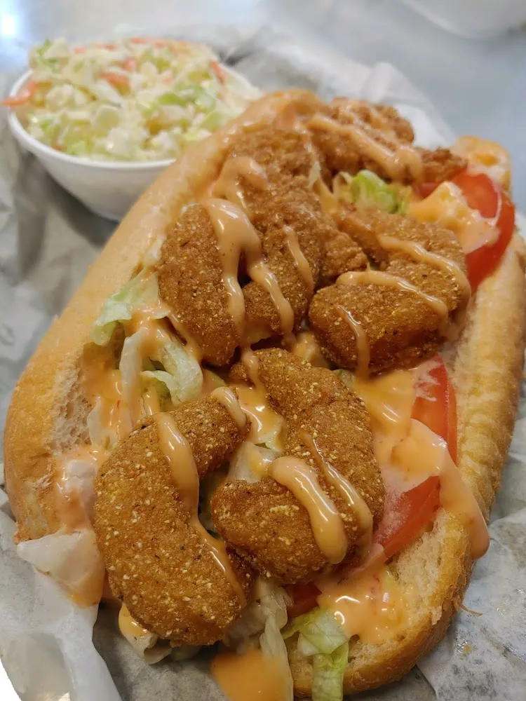 Shrimp PO Boy & Quesadillas